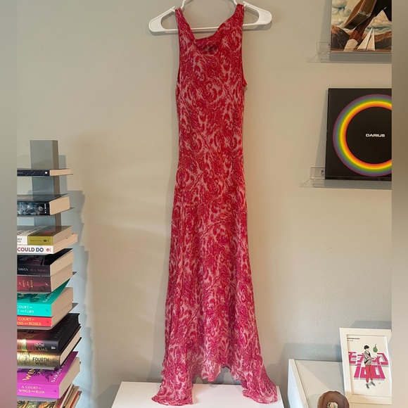 Vintage Vision Apparel Silk Cowl Neck Dress - Picture 2 of 9